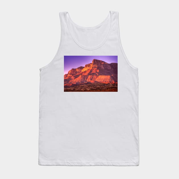 Guadalupe Peak Sunset- Guadalupe Mountains National Park Tank Top by StonePics